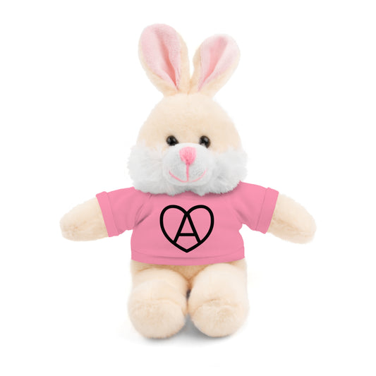 Pink Teddy Bear with Heart Circle A Anarchy Tee